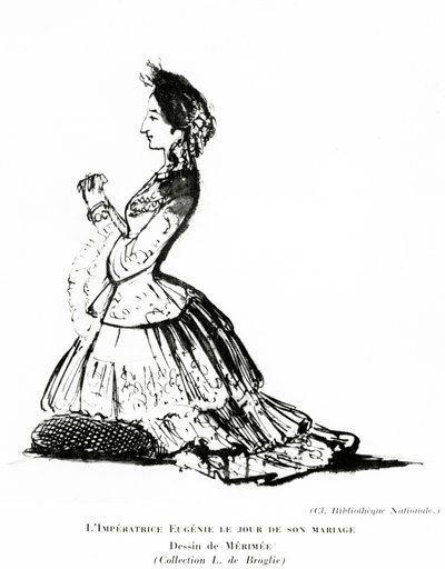 Portrait of Empress Eugénie on the Day of Her Marriage, 30 January, 1853 by Prosper Merimee